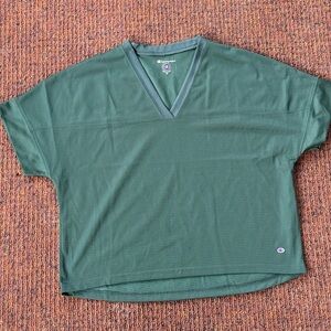 Champion Women’s Green Cropped Jersey Shirt, Size XL